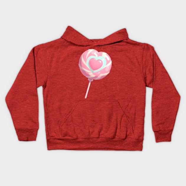 Heart Lollypop Kids Hoodie by UniqueMe